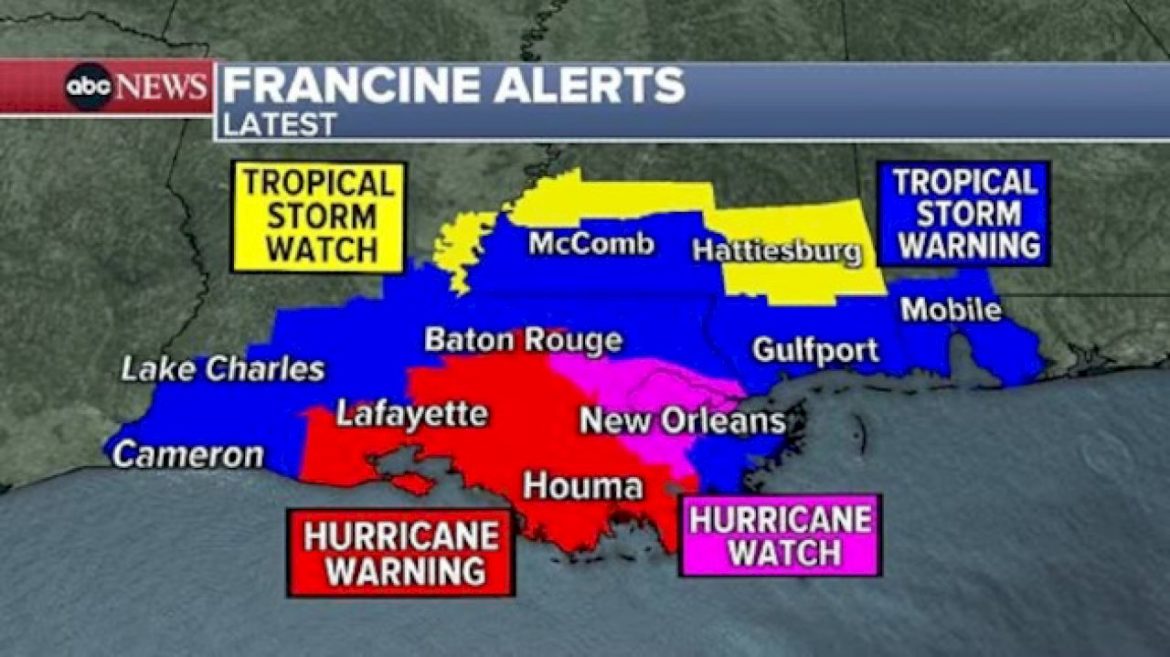 hurricane-francine-live-updates:-gulf-coast-braces-for-category-1-storm’s-landfall