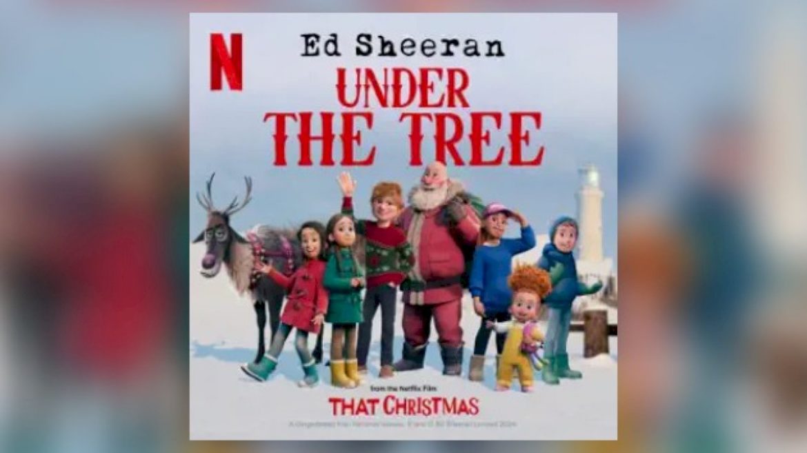 watch-ed-sheeran-and-‘bridgerton”s-eloise-get-cozy-in-new-christmas-video,-‘under-the-tree’