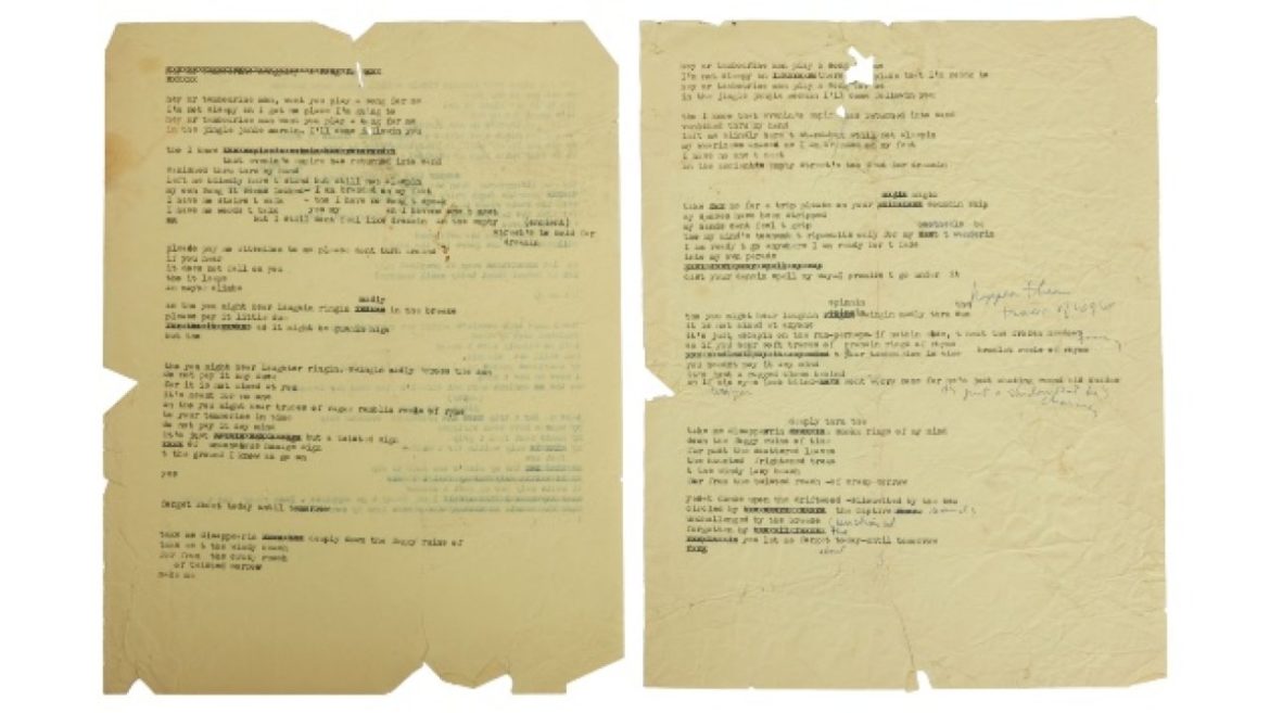 bob-dylan-auction-includes-early-draft-of-‘mr.-tambourine-man,’-new-‘the-times-they-are-a-changin’’