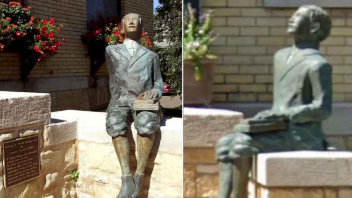 f.-scott-fitzgerald-statue-stolen-from-outside-site-of-the-novelist’s-former-school