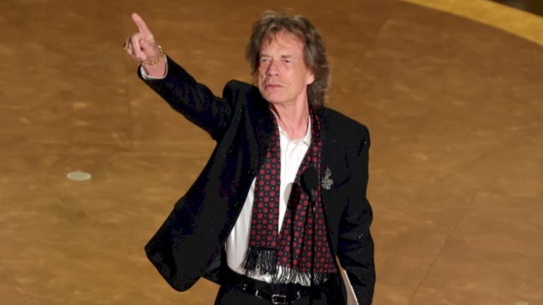 oscars-2025:-mick-jagger-presents-at-the-oscars