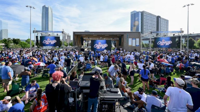 oklahoma-city-thunder-players,-fans-celebrate-nba-title-with-parade
