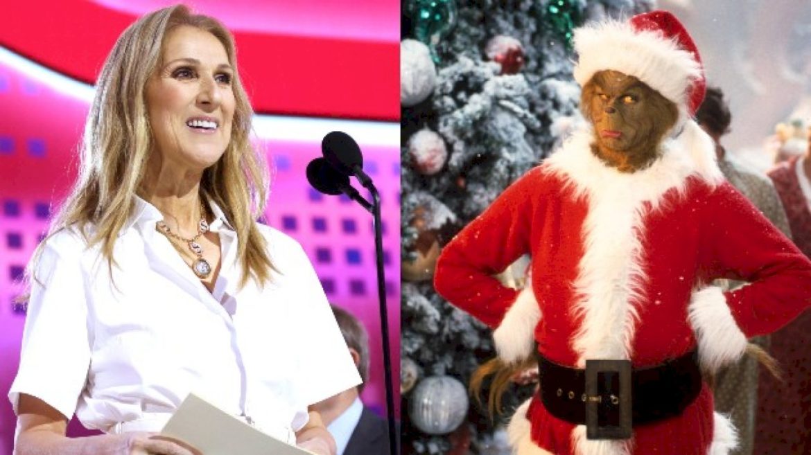 watch-celine-dion-act-out-a-scene-from-jim-carrey’s-‘how-the-grinch-stole-christmas’-in-full-grinch-costume